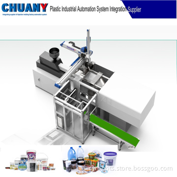 China manufacturer airtight thin storage container IML robot automatic in mould labeling